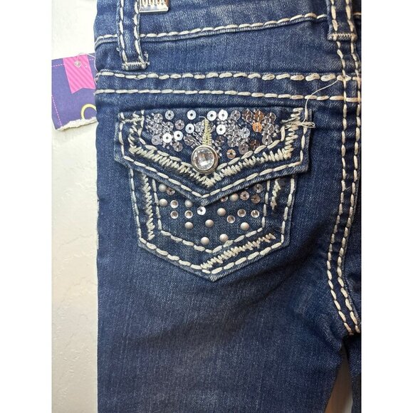 Cherokee rhinestone skinny jeans size 4 - Picture 6 of 6